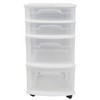 Homz Clear Plastic 4 Drawer Medium Home Organization Storage Container