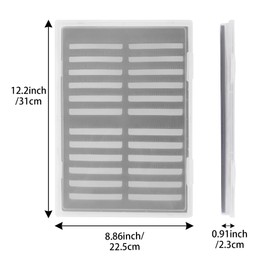 (H24M, A) - Aventik Super Large Capacity Clear Lid Plastic Fishing Box Slim Foam Fly Box Competition Fishing Hook Tackle Box