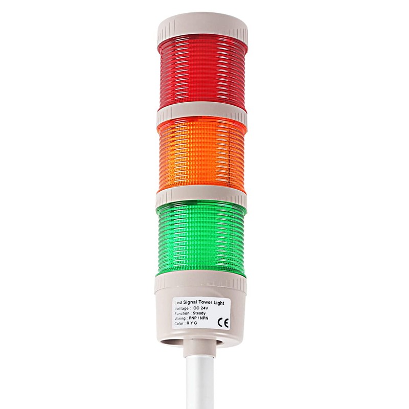 ANDONT 3 Stack Super Bright LED Andon Tower Lights, Red/Yellow/Green,