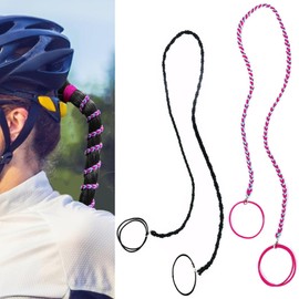 Rip Tie Tangle Free Elastic Hair ties, 2 Pcs Spiral Elastic Hair Tie Scrunchies, Ponytail Holders for Thick Hair, No Damage Strong Braided Pony Tails Ties for Long Curly Hair Women Riding