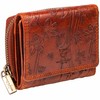 MATADOR 558 Small Wallet, Brown flowers, Minimalist