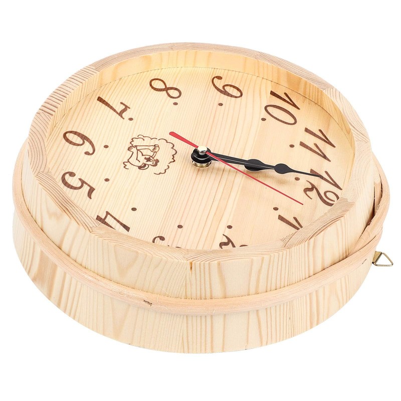 Sauna Wall Clock, Wooden Wall Clock 9 inch Sauna Timer