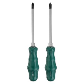 sourcing map 2pcs PH2 Phillips Screwdriver #2 8.9" Magnetic Demolition Screwdrivers 4.9" CR-V with Ergonomic Handle for DIY Repairing, Green