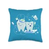 Healthy Teeth Brushing Throw Pillow