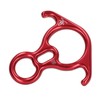 Descender Gear Aluminium Alloy 40KN Pulling Force Ox Horn Shaped