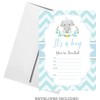 25"It's a Boy" Baby Shower Party Invitations, Blue 5x7 Card