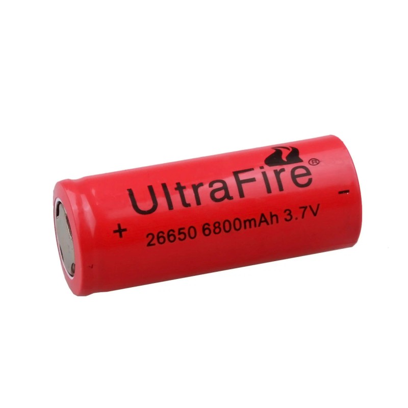 UltraFire 2pcs 26650 Battery UltraFire Li-ion Rechargeable 3.7V Flat Top