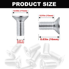 Automotive 12pcs Screw Rotor Brake Disc Retaining,93600-06014-0H,Stainless Steel Retaining Screws for Front and Rear