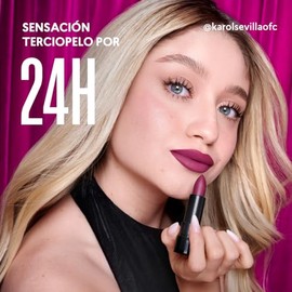 CYZONE - Studio Look Lip Balm Velvet Color Deep Red 4g, Tecnología Power Velvet, Labial Mate, No Reseca, Duración 24 Horas, Acabado Arteciopelado,... 