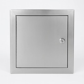 Frienda 8 x 8 Inch Stainless Steel Metal Universal Access Door with Screwdriver Latch Wall Ceiling Mounted Door Access Panel for Drywall Plumbing Electrical