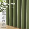 KangBang Green Pinch Pleated Curtains 84 Inches Long for Bedroom,