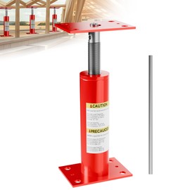 Youyikoo 1 Pack Basement Floor Jack, Heavy Duty Adjustable Jack Post Basement Floor House Screw Jacks for Porch Roof Deck Staircase, 12"-16" Height Range 19475 lbs Max Load Capacity Red (1 PCS)