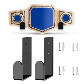 PrreDeACCE 2Pcs Wrestling Championship Belt Display Holder for Wall,Wrestling Championship Belt Wall Mount Display Case,Belt Horizontal Wall Mount Organizer Perfect Belt Hanger for Adults