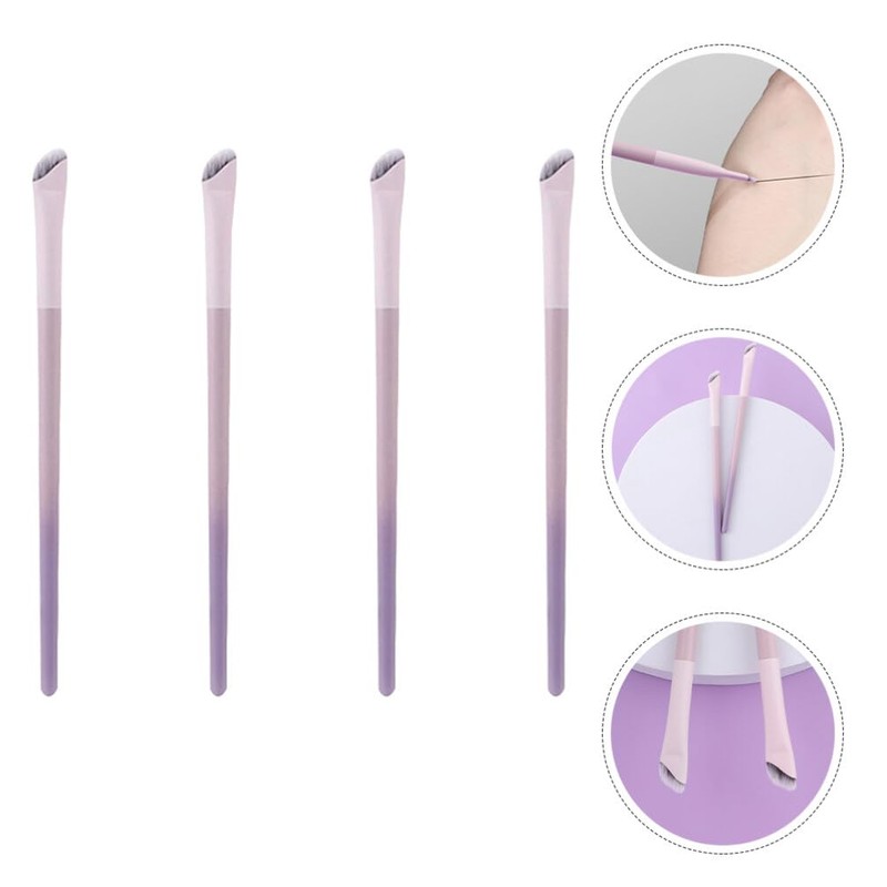 SEWACC 4pcs Eyeliner Brush Fine Angled Eye Liner Brush Angled