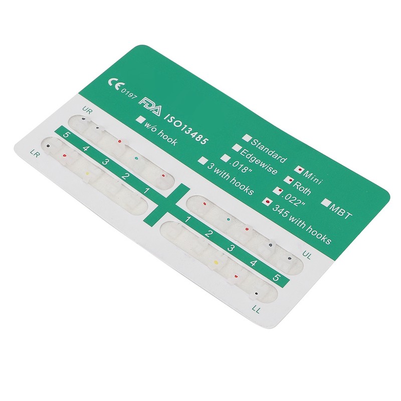 20pcs Dental Orthodontics Brackets Ceramic Roth 0.22 3-4-5 Hooks Teeth