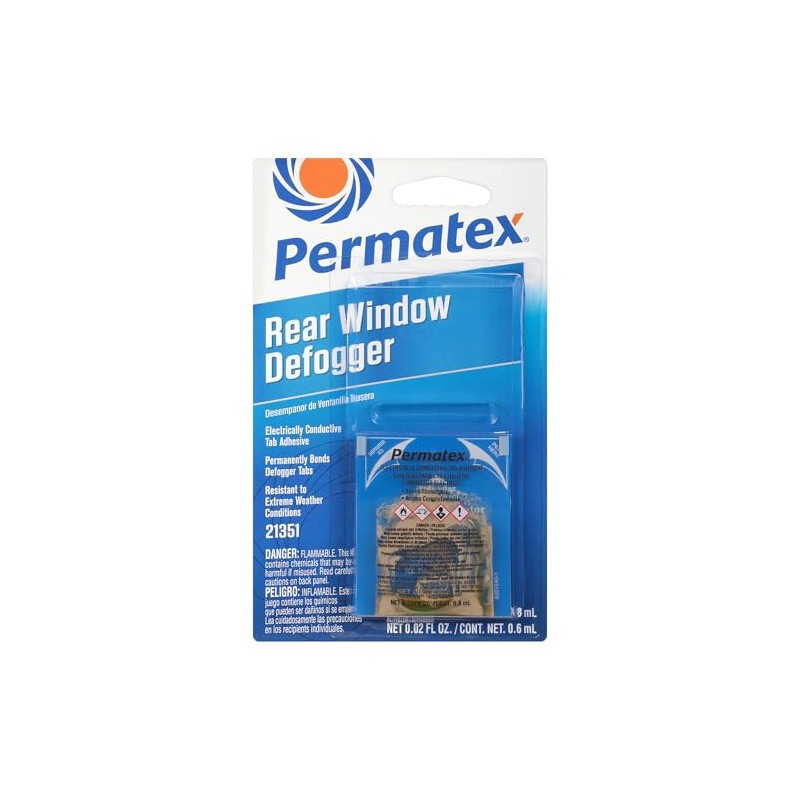 Permatex 21351-6PK Electrically Conductive Rear Window Defogger Tab Adhesive (Pack