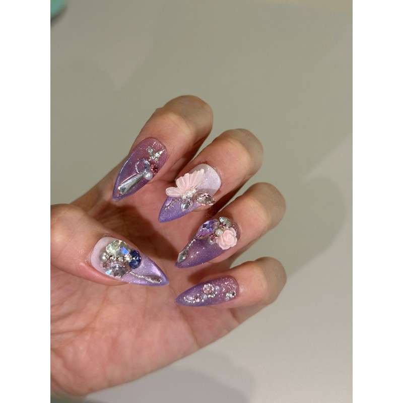 Magnet Nail Purple Serenity ✨ - M-Almond / 자석네일 퍼플