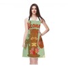 Moslion Hawaiian Tiki Style Apron,Seaside Palm Trees and Beautiful Flowers
