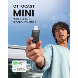 OTTOCAST Mini 2025 Newest Wireless CarPlay/Android Auto Adapter, Mini Compatible with Genuine Wired CarPlay/Android Auto, Bluetooth Music/Calls, Plug & Play, Automatic Connection, Certified for