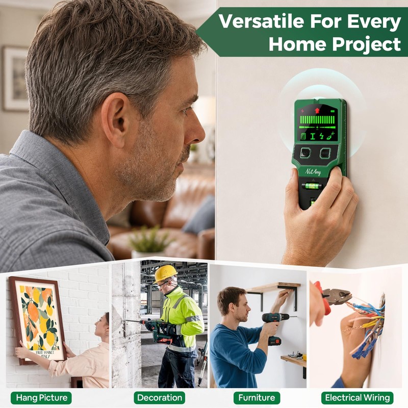 Stud Finder Wall Scanner - 7-in-1 Electronic Stud Detector with