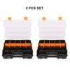 Makitoyo Tool Box Organizers, Interlocking Black Small Parts Organizer for