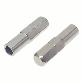 Alriedy Pack of 2 6.35 mm to 4 mm Hex Screwdriver Inserts 1/4 Insert Adapter, 1/4 Inch Bit Adapter Magnetic Sleeve for Micro Bits Shape 4 mm