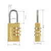 alubox Padlock Brass Combination Lock with 3 Digits Shackle 4.5
