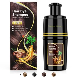 KAISASA Hair Dye Shampoo 3 in 1, Hair Color Shampoo for Cover Grey Hair, Natural with Herbal Ingredient for Men and Women (Chestnut Brown)