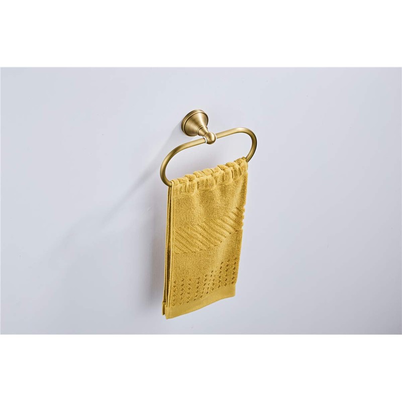 Flybath Oval Towel Ring Antique Brass Hanger Hand Towel Holder