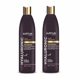 2 Pack KATIVA Hyaluronic Keratin + Coenzima Q10 Shampoo X355mL + KATIVA Hyaluronic Keratin + Coenzima Q10 Acondicionador X355mL