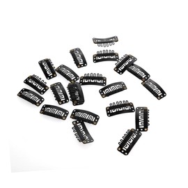 IWOWHERO 6-teeth Wig Clips Snap-comb Hair Claw Clips Rubber Root Top for Curly Hair Extensions