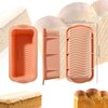 MONGSEW 3PCS Silicone Bread Loaf Pan, Non-Stick Bread Pans for