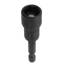 sourcing map Magnetic Nut Driver 19mm Hex Drive Socket CR-V Steel Power Screw Drill Bits Socket Wrench Tools with 1/4" Quick Change Hex Shank for Power Drills Impact Drivers, Black