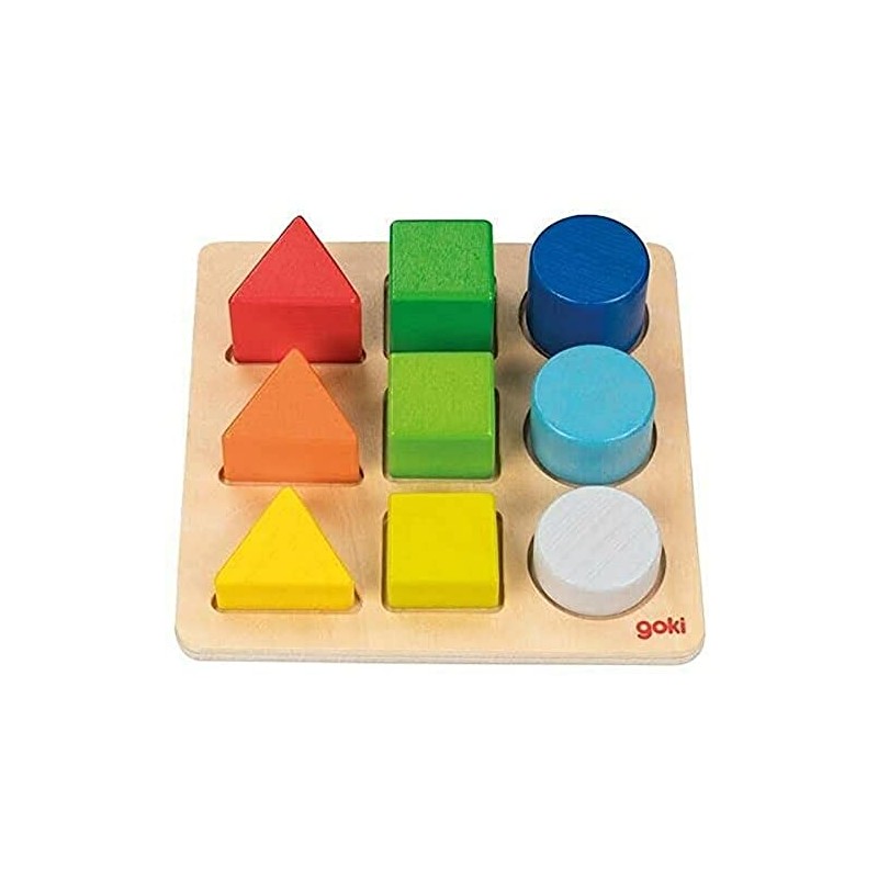 Goki 58753 Assorted Colour and Shape Sorting Board, One Size