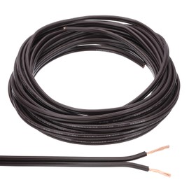 PATIKIL 25Ft 18/2 PVC Covered Wire, 300V SPT-1 Lamp Cord Insulated Heat Resistant Electronical Flexible Cable for LED Lamp Wire Audio Cable Speaker, Brown, UL Listed