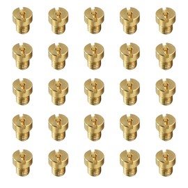 25 Piece Carburettor Nozzle Set, M5 Motorcycle Carburettor Main Nozzle Kit Metal Replacement Carburettor Dosing Nozzles Main Nozzle PHBG for Dellorto Scooter Motorcycle Shift Moped 55-115