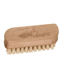 4014 Niyok® Garden Hand Wash Brush, Wooden Hand Brush with Robust Natural Bristles, Brush for Thorough Cleaning of Hands, Nail Brush, Scrubbing Brush, Hand Brush, Plastic-Free & Vegan