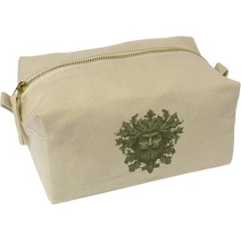 'Green Man Portrait' Canvas Wash Bag/Makeup Case (CS00044752)