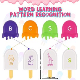 Ice Cream Shaped Alphabet Letters Matching Toy, 52pcs/set Counting Toy, Learning Toy for Boys Girls, Fine Motor Skills Toys, Valentine's Day Gift