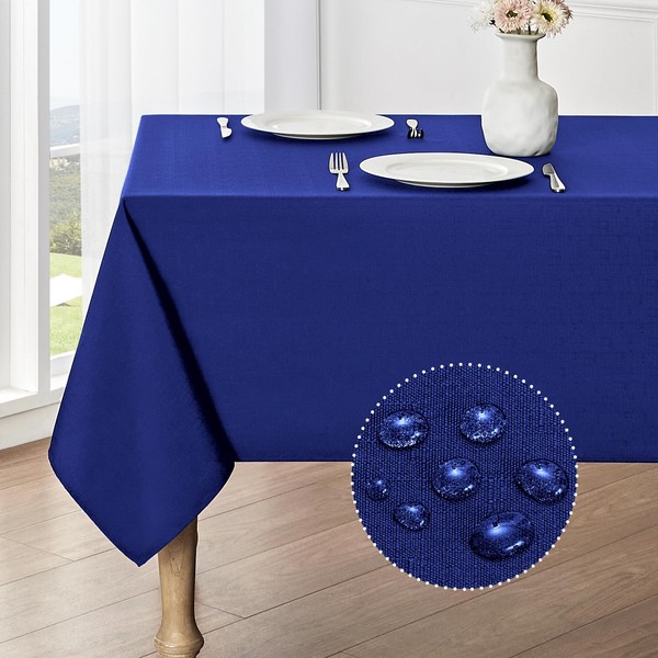 Veblandy Veblandy Rectangle Tablecloth Waterproof 60x144 inch Linen Textured Table