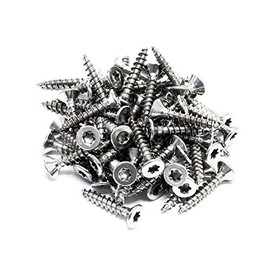 Wiltec 60 x Screws 3.5 x 20 mm Hex-Round T15 Self-Tapping Countersunk Head - Stainless Steel - For All Screwing Work, e.g. Decking and Mounting Clips