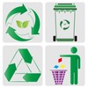 FINGERINSPIRE 4pcs Recycle Logo Stencil 11.8x11.8inch Trash Can Signs Drawing