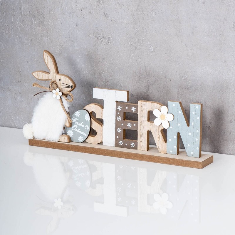levandeo Easter Wooden Table Decoration with Letters Design 34 x