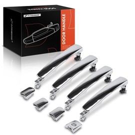 A-Premium - Manija de puerta exterior de repuesto para Nissan Rogue 2010-2015 Murano Infiniti FX35 FX45, acabado chapado en cromo, con orificio frontal del lado del conductor, delantero y trasero, juego de 4