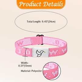 JewelryWe WWJD Bible Verse Bracelet with NFC, Christian NFC Bracelet with Daily Bible Verse, Adjustable Elastic Bible Bracelet, Inspirational Bible Verse Bracelets, Religious Gifts, Unisex, Polyester