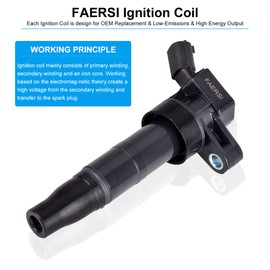 FAERSI - Juego de 4 bocinas de encendido para Kia Sorento Forte Optima Sportage Hyundai Sonata Santa Fe Genesis Coupe 2.4 2.0 L4 - Juego de 4 bocinas de encendido para 2009 2010 2011 2012 2013 2014