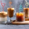 24 Pcs Crazy Straws,Silly Straws for Kids,Reusable Plastic Fun Straws,Reusable