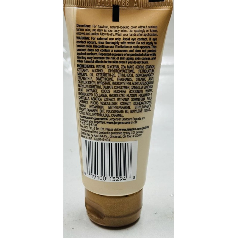 Jergens 4 jergens natual glow gradual tan medium-tan firming+moisturizer 2oz