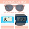 MUNSKT Pink Soft & Foldable Polarized Baby Sunglasses with Strap