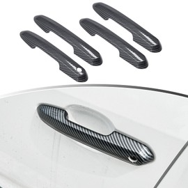 YINGTUU for Toyota Rav4 2019-2025 Highlander 2020 2021 2022 2023 Accessories Door Handle Cover Exterior Trims Handle Protection with Smart Auto Lock Holes Carbon Fiber Pattern